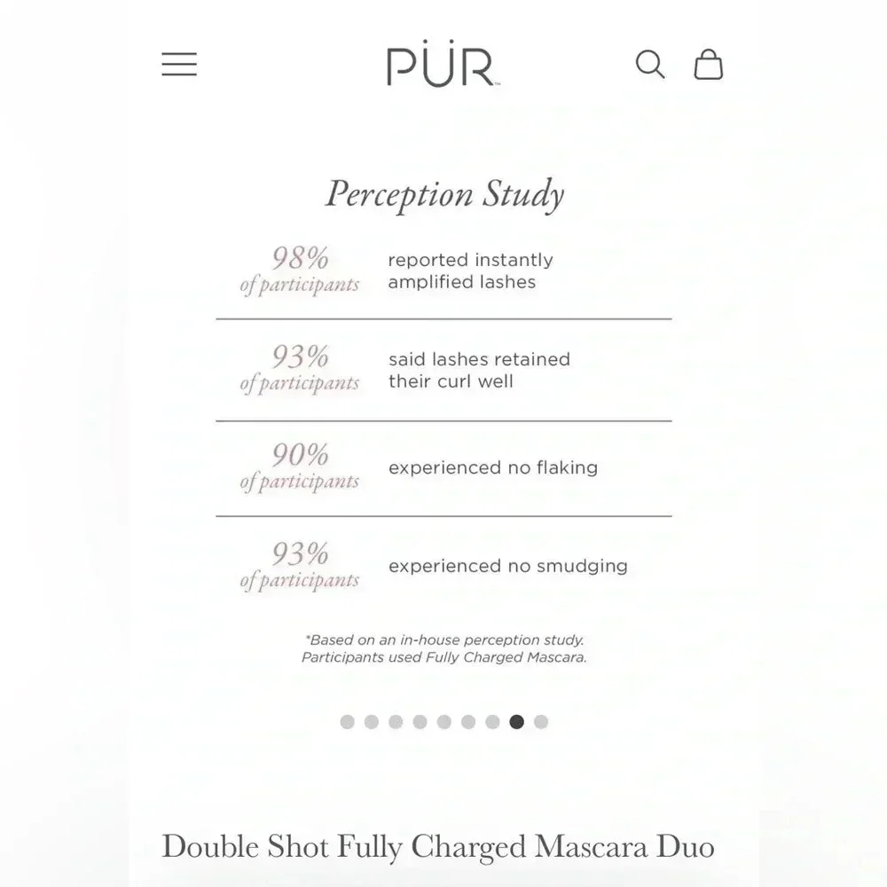 PUR brand double shot‎ mascara NWT